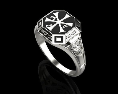 hombres anillo joyería masculino sello joya Clásico imprimible regalo oriental exclusivo hombre oro anillos 3ds stl serpiente negro ónix 3d print model - Mito3D