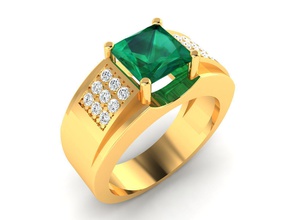 Herren Ring 1010 Gold Platin Schmuck Engagement Hochzeit Diamant Luxus Solitär Edelstein Ringe Bräutigam 3d print model - Mito3D