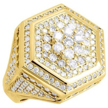 Uomini squillare 1 oro gioielleria design sterlina stampabile argento gioiello nozze Fidanzamento platino diamante brillante moda bellezza anelli 3d print model - Mito3D