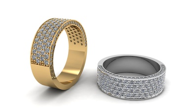 mens ring 1929 gold jewelry diamond jewellery gem wedding fashion brilliant rings 3d print model - Mito3D