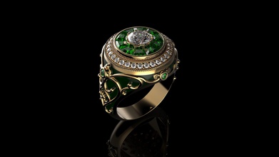 Herren-ring diamond 2 Schmuck gold Silber sterling Juwel Hochzeit Platin gem weiß genial Saphir ruby Ringe 3d print model - Mito3D
