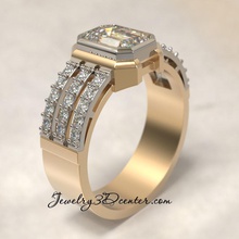 mens anillo mr21 la joyería el diamante ringfashion imprimible collar de moda gem los anillos 3d print model - Mito3D