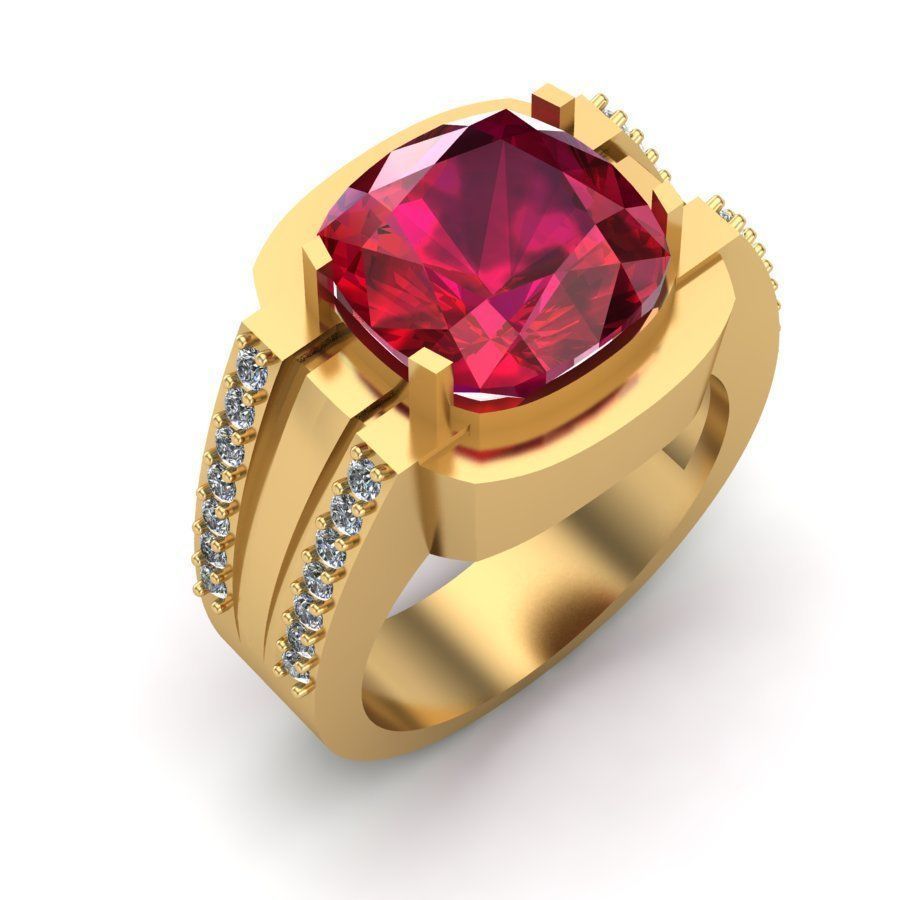 mens anello di rubino gioielli ring ruby gemma gioiello stampabile diamanti brillante zaffiro la sterlina solitaire diamant oro vintag emerald anelli 3D print model - Mito3D