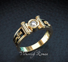 Herren-ring Stein Schmuck ring Juwel diamond Edelstein gold Silber Platin gem ruby Saphir Ringe 3d print model - Mito3D