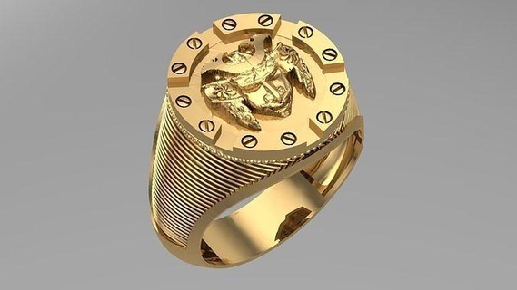 mens rings motif - r04 ring man earring silver jewelry design necklace diamond fasion gold simple chic medusa 3dprint printable special grace collection zbrush solid 3d print model - Mito3D