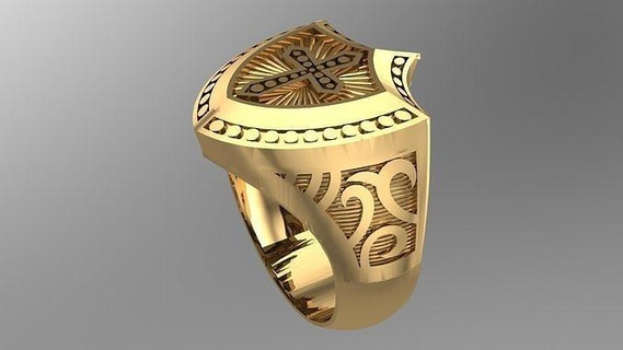 mens rings motif - r15 ring man earring silver jewelry design necklace diamond fasion gold simple chic medusa 3dprint printable special grace collection zbrush solid 3d print model - Mito3D