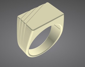 mens anillo de sellar la joyería goldring oro plata signet signetring mensring los anillos 3d print model - Mito3D