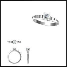 mens solitaire rings files jewelry custom 3dm engagement ring printable wedding stl file 3d print model - Mito3D