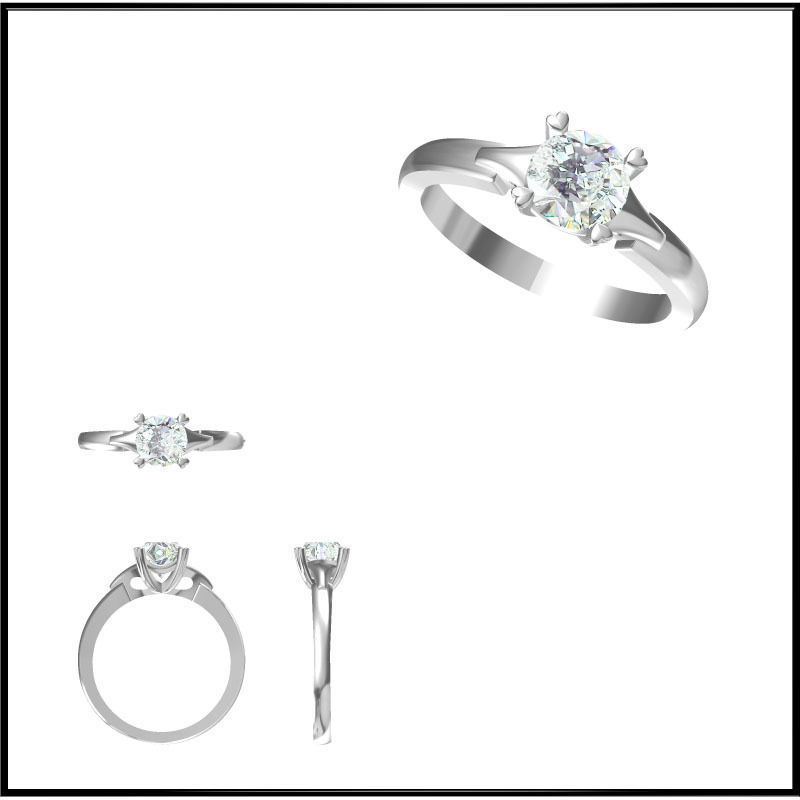 jcd formato hombres solitario anillos joyería diseño personalizado joya 3dm compromiso anillo imprimible boda stl expediente 3D print model - Mito3D