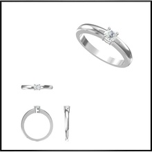 Uomini solitario anelli vendita gioielleria File personalizzato 3dm Fidanzamento squillare stampabile nozze stl file 3d print model - Mito3D