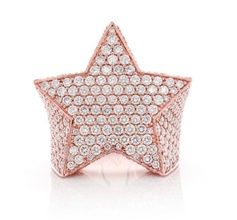 mens estrela anel de tamanho 9 ouro, prata, ouro rosa pinky jóias pinkyring estrelando goldring anéis 3d print model - Mito3D