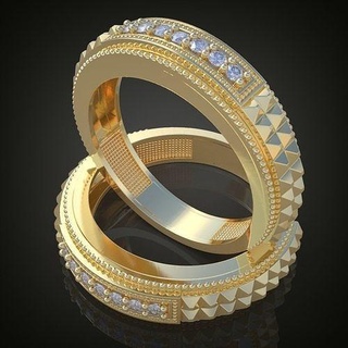 Herren Hochzeit Diamant Ring 3d 0146 druckbar model13 Mode Schönheit Platin Schmuck Gold Silber Sterling engagem Haut Juwel Anhänger Ringe 3d print model - Mito3D