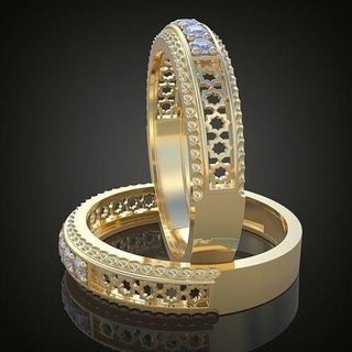 Uomini nozze diamante squillare 3d 0149 stampabile model11 platino gioielleria oro argento gioiello pendente ciondoli orecchino orecchini braccialetto collana Catene braccialetti anelli 3d print model - Mito3D