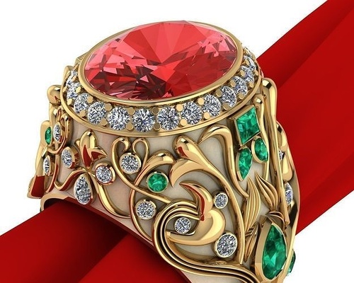 uomini nozze anelli tradizionale gioielleria diamante squillare solitario moda stampabile fidanzamento indiano oro turco 3d print model - Mito3D