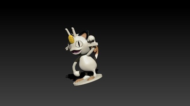 meowth pokemon nintendo boardgame cardgame print 3d modelling toy games toys 3d print model - Mito3D