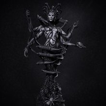 mephala estatua of deidad on mesa escultura arte skyrim elderscrolls concepto fan zbrush digital juegos juguetes 3d print model - Mito3D