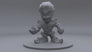 meramón humanoide criatura digimon personaje digital monstruos escultura arte figurilla digitales azul rojo 3d escanear fuego juguete acción figura juegos juguetes 3d print model - Mito3D