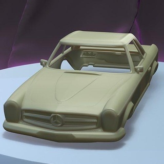 mercedes benz sl class w113 1963 yazdırılabilir araba vücut Mercedes sınıf yuva ölçülü Tamiya rc miniz kontrol tarayıcı Ninco Kyosho scx eksenel oyunlar oyuncaklar oyun Aksesuarlar 3d print model - Mito3D