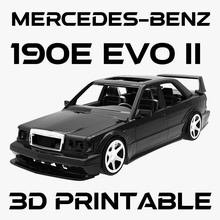 mercedes 190e 3d model printable kit w201 evo2 evo cosworth mercedesbenz 3dprint mercedes190 car 3dcarmodel 3dprinting automotive hobby diy fix re pare 3d print model - Mito3D