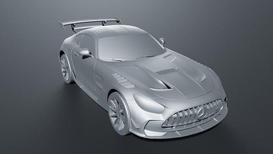 mercedes amg gt blackseries voiture modèle automobile véhicule vite sport courses luxe jeux jouets 3d print model - Mito3D