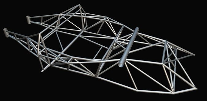 mercedes benz 300 sl chassis w198 300sl gulwing quadro Armação aço Projeto tubo laser passatempo faça automotivo 3D print model - Mito3D