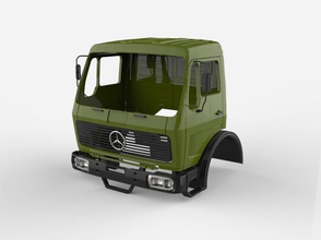 mercedes benz ng 1632 truck 2016 cabin vehicle car automobile printable industrial axial body cab control hobby diy automotive 3d print model - Mito3D