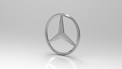 mercedes logo icon car wheel marcedes emblem symbol geometric shape hobby diy automotive 3d print model - Mito3D