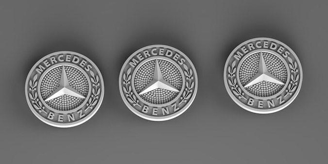 Mercedes logo Yazdır Sanat heykeller 3d print model - Mito3D