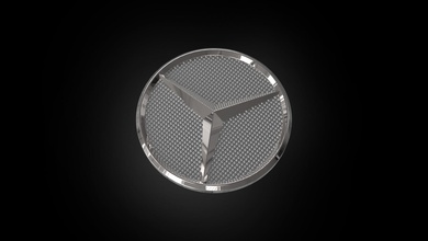 mercedes logo voiture bijoux cnc voitures or argent luxe signe 3d print model - Mito3D