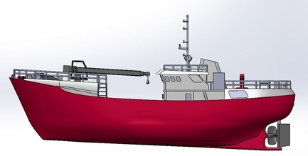 navio mercante barco embarcação do mar oceano água embarque indústria veículo frete de logística transporte negócios hobby diy outros 3d print model - Mito3D