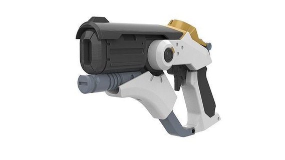 misericórdia blaster 3 peles vigiar comercial stl imprimível brinquedo construir faça arma fogo canhão cosplay vídeo jogos original caduceu brinquedos 3d print model - Mito3D