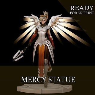 mercy statue 3d print character mercy angel 3d 3d print printable body female silver girl head woman wings caduceus overwatch statue sculpture art sculptures woman body female character angel wings angel statue art sculpture female art female body female head female sculpture female statue girl character mercy overwatch statue head woman character woman head woman statue  3d print model - Mito3D