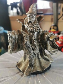 Merlin sihirbaz efsane büyücü Sanat heykel taramalar kopyalar 3d print model - Mito3D