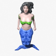 mermaid 3 art sea sexy woman women girl female fish fantasy sculpture mermaids sculptures 3d print model - Mito3D