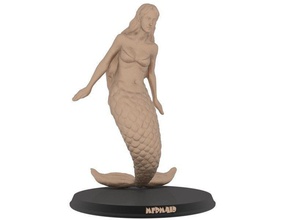 sirena imprimible acción figura figura pez mujer animal humano hybird chico impresión juguete juguetes real realista estatua cuerpo arte esculturas 3d print model - Mito3D
