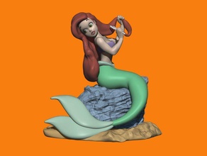 deniz kızı stl 3d yazdır dosyası 3dprinting küçük denizkızı ender3 crality zbrush stilize chibi karakter kadın oyunlar oyuncaklar minyatürler 3d print model - Mito3D