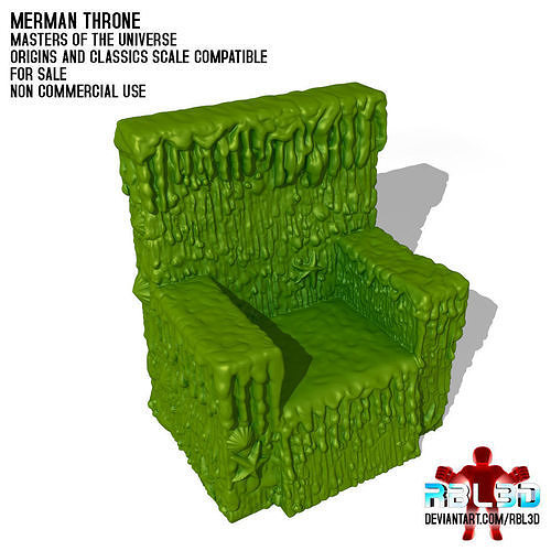 triton trône motu motuc maîtrise univers homme heman figurine point Jeux jouets 3D print model - Mito3D