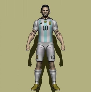 messi articulado Argentina campeão fifa copa del mundo copadelmundo Copa Mundo 10 jogos brinquedos 3d print model - Mito3D