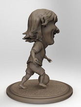 messi caricatura arte scultura marmo calcio figura classico uomo statua ritratto figurina palla dribblare sculture 3d print model - Mito3D