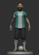 messi footbal player soccer argentina balon games toys 3d print model - Mito3D