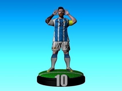 messi mundial Katar 2022 Copa Mundial fútbol Barcelona ronaldo futbol argentina seleccion juegos juguetes 3d print model - Mito3D