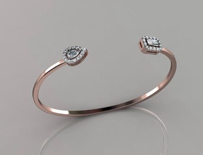 messika bracelet 08 jewelry luxury elegant ring gem gold silver wedding diamond earring necklaces pendant rhinoceros accessory beauty fashion design cad jewel bracelets 3d print model - Mito3D