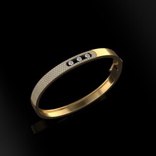 messika bracelet bijoux luxe élégant bague gemme or argent mariage diamant boucle d'oreille colliers pendentif rhinocéros accessoire beauté mode conception goujat bijou bracelets 3d print model - Mito3D