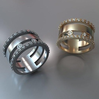 messika romane diamond brilliant 3dm ring jewelry rings gold printable silver jewel fashion gem luxury royaldesign royaldesign2018 wedding design engagement 3dmmodel 3d print model - Mito3D