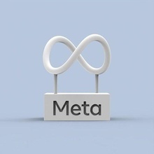 meta - facebook logo stand 3d print printing presentation mark zuckerberg instagram house decor 3d print model - Mito3D