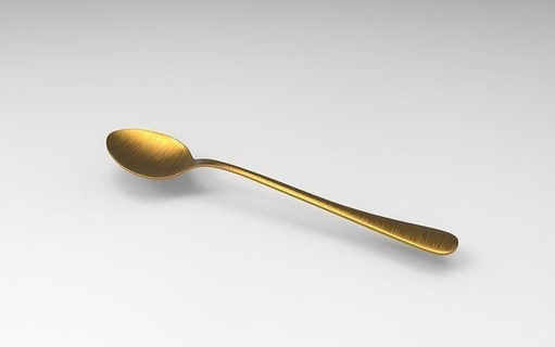 metal spoon 3d printed kitchen tableware kitchenware fork food plate household knife interior houseware dish furniture restaurant cutlery table set glass house dining 3d print model - Mito3D