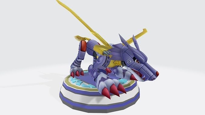 metalgarurumon caballo digimon monstruo anime dibujos animados modelo juegos juguetes 3D print model - Mito3D
