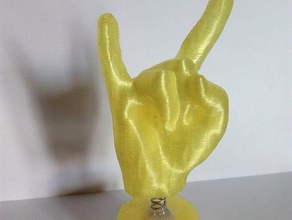 metal hand making peace sign symbol finger people body hobby diy 3d print model - Mito3D