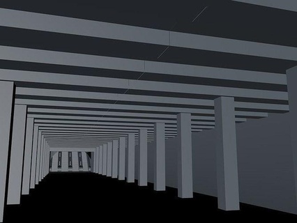 Metro Bahnhof Architektur modern zeitgenössisch leer Innere Haus draussen 3d print model - Mito3D
