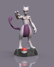 mewtwo statue figure art sculpture pokemon android illustration fan fanart lego man finest body yoga meditation woman telephone sculptures 3d print model - Mito3D